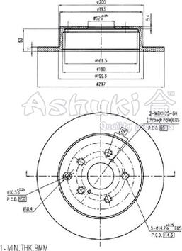 Ashuki 0993-1602 - Brake Disc autospares.lv