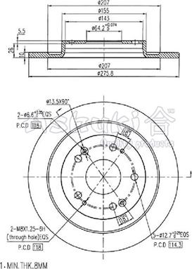 Ashuki 0993-3404 - Brake Disc autospares.lv