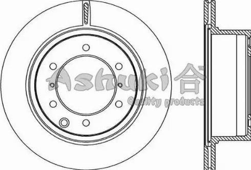 Ashuki 0993-2150 - Brake Disc autospares.lv