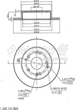 Ashuki 0993-2304 - Brake Disc autospares.lv