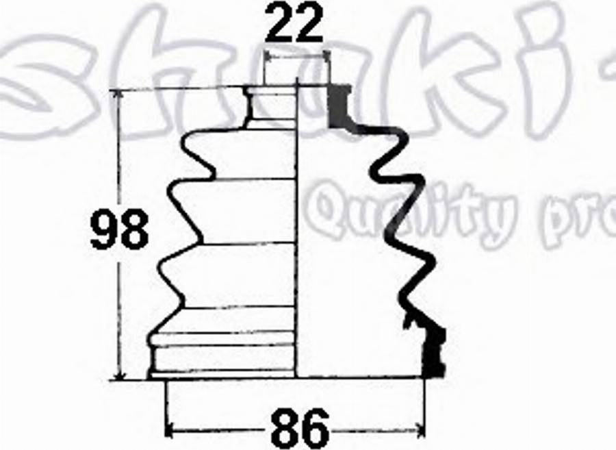 Ashuki 0858-2001 - Bellow, drive shaft autospares.lv