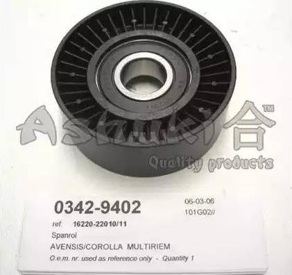 Ashuki 0342-9402 - Pulley, v-ribbed belt autospares.lv