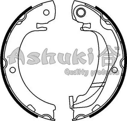 Ashuki 1050-9802 - Brake Shoe Set, parking brake autospares.lv