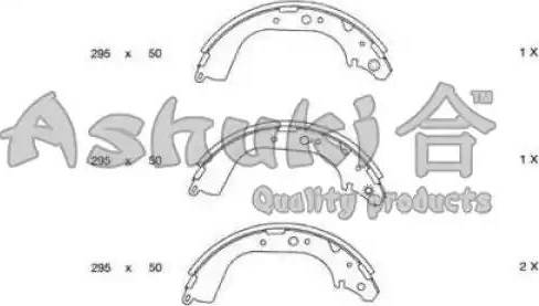 Ashuki 1050-9302 - Brake Shoe Set autospares.lv