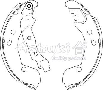 Ashuki 1050-5501 - Brake Shoe Set autospares.lv