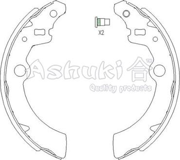 Ashuki 1050-5208 - Brake Shoe Set autospares.lv