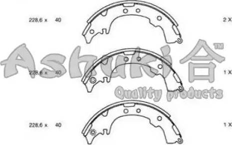 Ashuki 1050-8602 - Brake Shoe Set autospares.lv