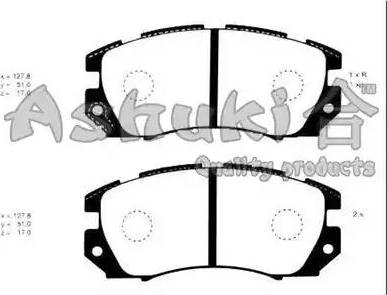 Ashuki 1080-9007 - Brake Pad Set, disc brake autospares.lv