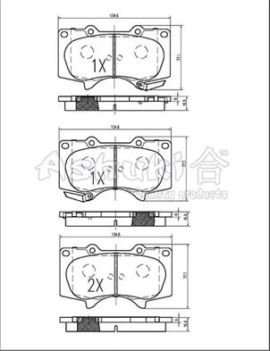 Ashuki 1080-9012 - Brake Pad Set, disc brake autospares.lv