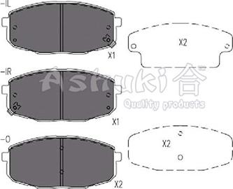 Ashuki 1080-9130 - Brake Pad Set, disc brake autospares.lv