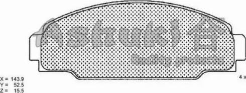 Ashuki 1080-9702 - Brake Pad Set, disc brake autospares.lv