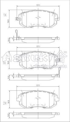 Ashuki 1080-5107 - Brake Pad Set, disc brake autospares.lv