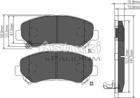 Ashuki 1080-6901 - Brake Pad Set, disc brake autospares.lv