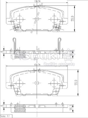Ashuki 1080-6504 - Brake Pad Set, disc brake autospares.lv