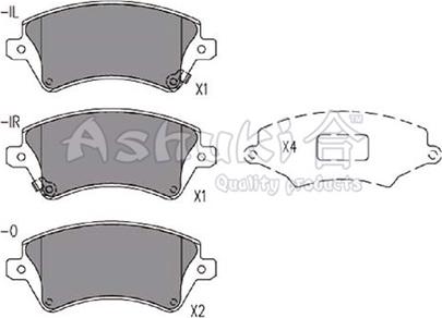 Ashuki 1080-1012 - Brake Pad Set, disc brake autospares.lv