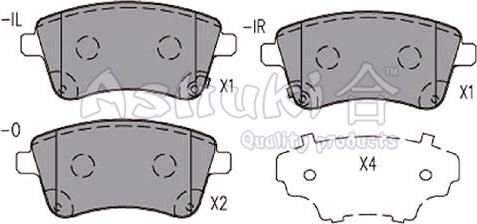 Ashuki 1080-1330 - Brake Pad Set, disc brake autospares.lv