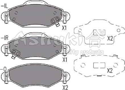 Ashuki 1080-3112 - Brake Pad Set, disc brake autospares.lv