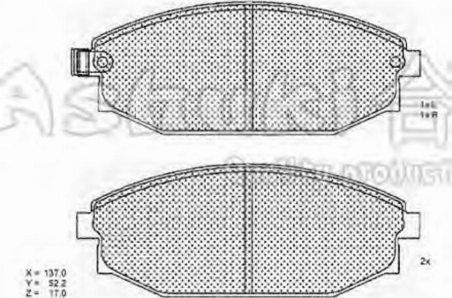 Ashuki 1080-3250 - Brake Pad Set, disc brake autospares.lv