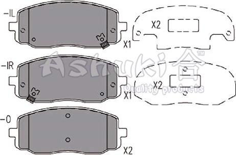 Ashuki 1080-3230 - Brake Pad Set, disc brake autospares.lv