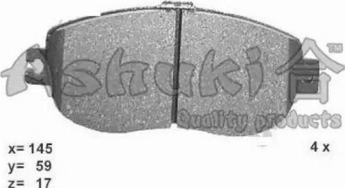 Ashuki 1080-7802 - Brake Pad Set, disc brake autospares.lv