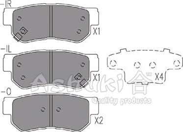 Ashuki 1083-9050 - Brake Pad Set, disc brake autospares.lv