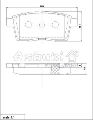 Ashuki 1083-4203 - Brake Pad Set, disc brake autospares.lv