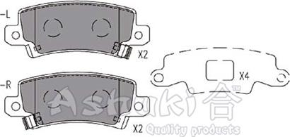 Ashuki 1083-5202 - Brake Pad Set, disc brake autospares.lv