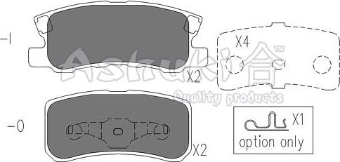 Ashuki 1083-0105 - Brake Pad Set, disc brake autospares.lv