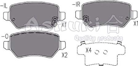 Ashuki 1083-0130 - Brake Pad Set, disc brake autospares.lv