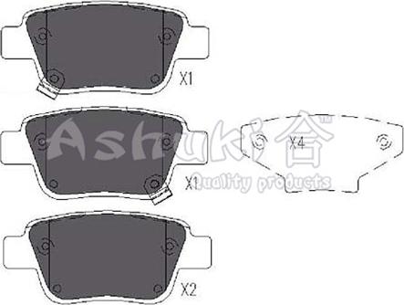 Ashuki 1083-0302 - Brake Pad Set, disc brake autospares.lv