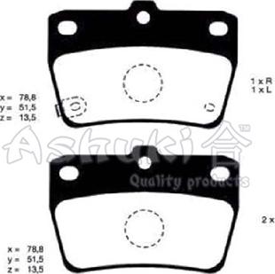 Ashuki 1083-0202 - Brake Pad Set, disc brake autospares.lv