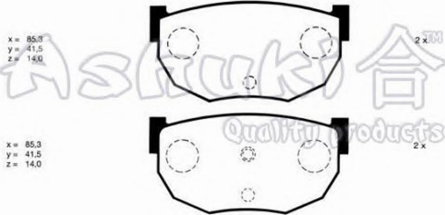 Ashuki 10831201 - Brake Pad Set, disc brake autospares.lv