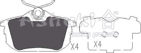 Ashuki 1083-2105 - Brake Pad Set, disc brake autospares.lv