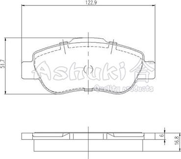 Ashuki 1083-7501 - Brake Pad Set, disc brake autospares.lv