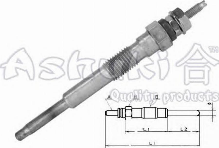 Ashuki 1713-6102 - Glow Plug autospares.lv