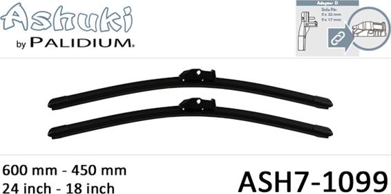 Ashuki ASH7-1099 - Wiper Blade autospares.lv
