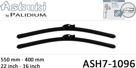 Ashuki ASH7-1096 - Wiper Blade autospares.lv