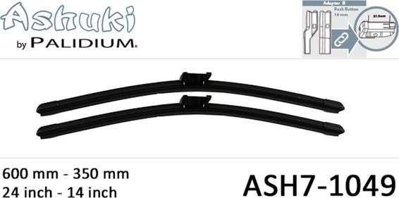 Ashuki ASH7-1049 - Wiper Blade autospares.lv