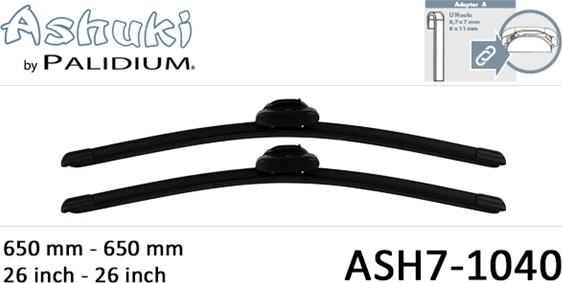 Ashuki ASH7-1040 - Wiper Blade autospares.lv