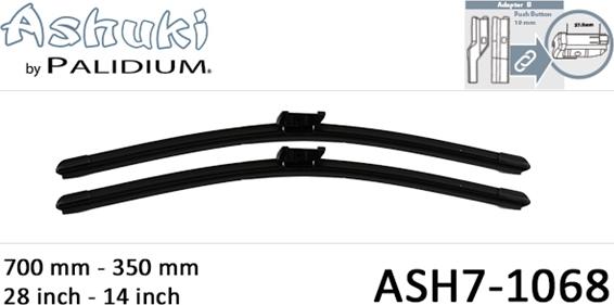 Ashuki ASH7-1068 - Wiper Blade autospares.lv