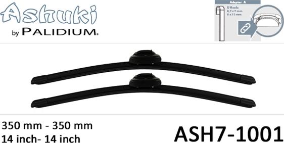 Ashuki ASH7-1001 - Wiper Blade autospares.lv