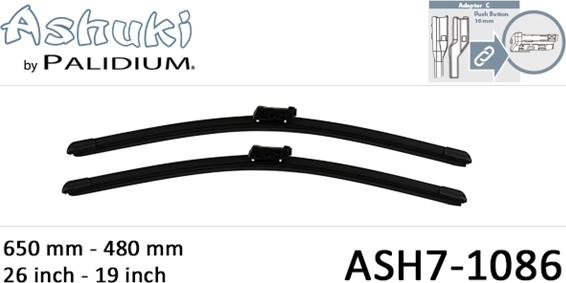 Ashuki ASH7-1086 - Wiper Blade autospares.lv