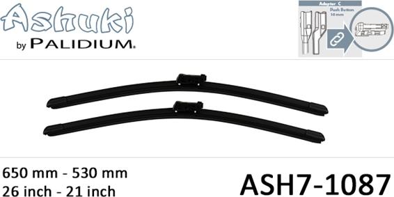 Ashuki ASH7-1087 - Wiper Blade autospares.lv