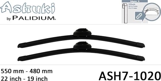 Ashuki ASH7-1020 - Wiper Blade autospares.lv