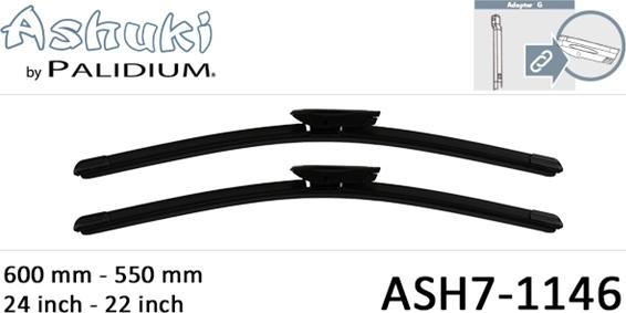 Ashuki ASH7-1146 - Wiper Blade autospares.lv