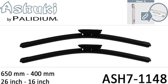 Ashuki ASH7-1148 - Wiper Blade autospares.lv