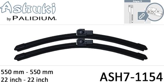 Ashuki ASH7-1154 - Wiper Blade autospares.lv