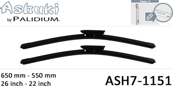 Ashuki ASH7-1151 - Wiper Blade autospares.lv