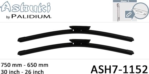 Ashuki ASH7-1152 - Wiper Blade autospares.lv