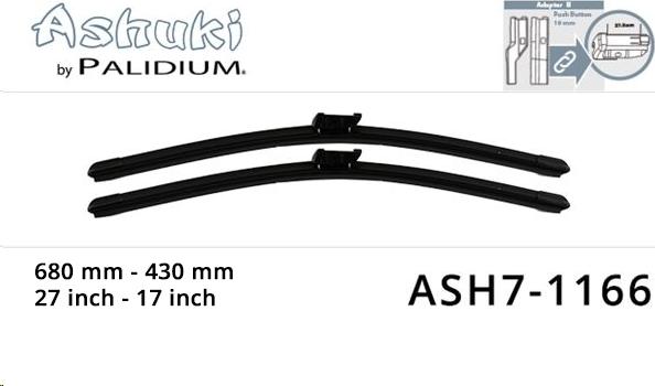 Ashuki ASH7-1166 - Wiper Blade autospares.lv